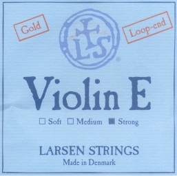 Cuerda Mi Violín Larsen - Oro, Final de lazo - strong - 4/4