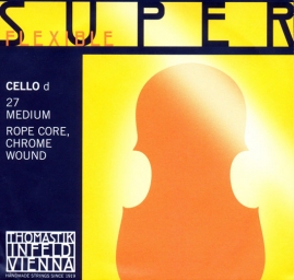 Corde Superflexible, violoncelle 4/4, ré - medium