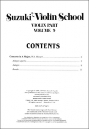 Suzuki - Escuela de violín,  parte de violín, volumen 9