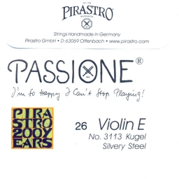 Passione Violin E string, Ball - silvery steel 4/4