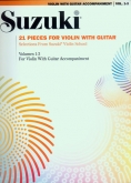 Suzuki - 21 Pieces for Violin with Guitar - Book