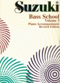 Suzuki Bass School - Volume 3 - Piano Accompaniment - Book