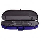 Bobelock Half Moon Fiberglass Violin Case - Blue