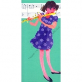 Notecard - "Things I Play - Flute" by Mary Woodin