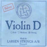 Larsen Violin Silver D String - strong - 4/4