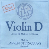 Larsen Violin Silver D String - medium - 4/4