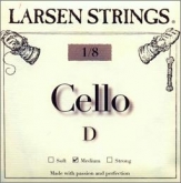 Larsen Fractional Cello D String - medium - 1/8