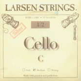 Larsen Fractional Wire Core Cello Silver C String - medium - 1/2