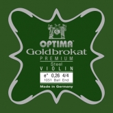 Goldbrokat Premium Steel Violin String - E 26 - 4/4 - Ball