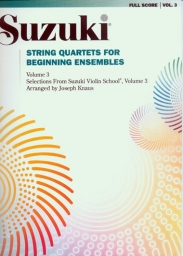 Suzuki - String Quartets for Beginning Ensembles - Volume 3 - Bo