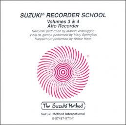 Suzuki Recorder School - Alto Recorder - CD Volume 3-4