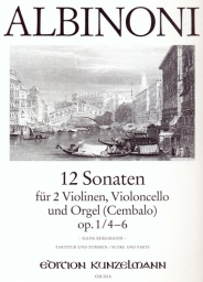 12 Sonaten für 2 Violinen, Violoncello und Orgel op.1 /4-6