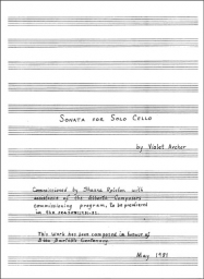 Sonata for Solo Cello