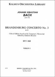 Brandenburg Concerto No.3 en Sol, BWV1048, Violin I Part