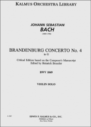 Brandenburg Concerto No.4 in G, BWV 1049, Violin Solo Part