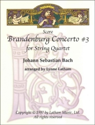 Bach - Brandenburg Concerto No. 3 - String Quartet Score (LATH)
