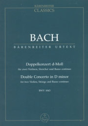 Bach - Concerto for 2 Violins in D minor, BWV 1043 - Score (BAR)
