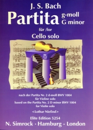 Bach - Partita in G minor for Solo Cello, BWV 1004 (SIM) Bach - Partita in G minor for Solo Cello, BWV 1004 (SIM)