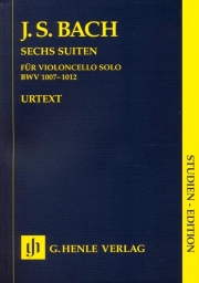 Six Suites for cello solo - URTEXT bwv 1007-1012