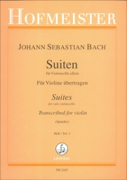 Bach Cello Suites arranged for Violin