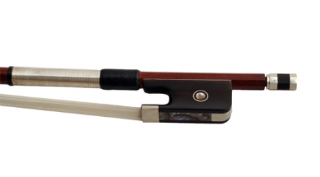 Brazilian Bows Pernambuco Nickel Mounted Viola Bow