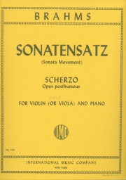 Sonatensatz (Sonata Movement) Scherzo - Opus posth.
