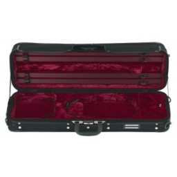 Gewa Strato De Luxe Oblong Violin Case - Black/Red - 4/4