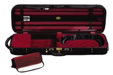 Estuche Winter Superlight rectangular para violín - Negro/Rojo