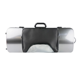 Bam Hightech Oblong Viola Case - Silver Carbon Look- With Pocket
