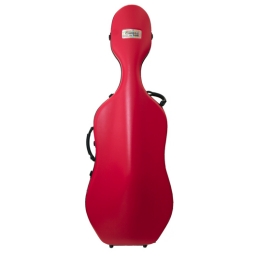 Bam Classic Cello Case - Peony Red, with wheels