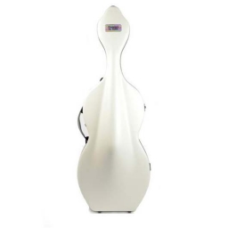 Bam Hightech Shamrock Cello Case - White, with wheels