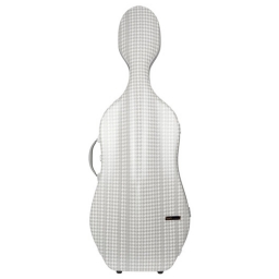 Bam Cabourg Hightech Slim Cello Case - Grey with Silver Trim