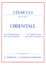 Cui - Orientale from Kaléidoscope for Violin and Piano (SIM)
