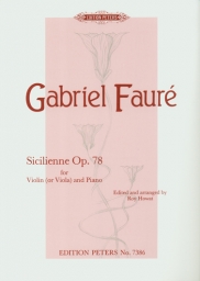 Faure - Sicilienne Op. 78 for Violin and Piano (PET)