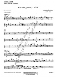 Concerto Grosso "La Follia" - Solo Violin 1