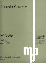 Glazunov - Melody Op. 20 No. 1 for Cello and Piano (BELA)