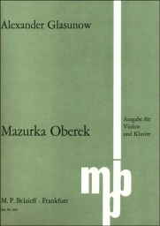 Glazunov - Mazurka Oberek for Violin and Piano (BELA)