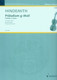 Hindemith - Prelude in G Minor for Solo Violin (SCHOTT)