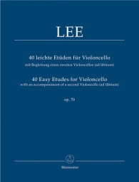 Lee - 40 Easy Etudes For Violoncello Op. 70