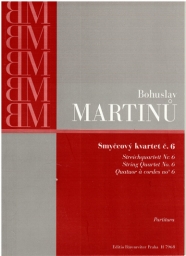 Martinu - String Quartet No. 6 - Study Score (BAR)