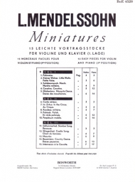 Mendelssohn - Miniatures for Violin & Piano, Vol. 1 (BOS)