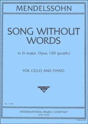 Song Without Words en Ré Op.109 (posth.)