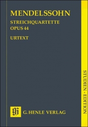Mendelssohn - String Quartets, Op. 44 - Study Score (HEN)