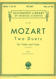 Mozart - Duets, KV 423, 424 for Violin and Viola (SCHIR) Mozart - Duets, KV 423, 424 for Violin and Viola (SCHIR)