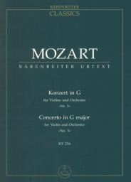 Concerto in G major for violin and Orchestra No. 3 KV 216