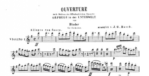 Orpheus in Underworld Overture, Violin I Part Orpheus in Underworld Overture, Violin I Part