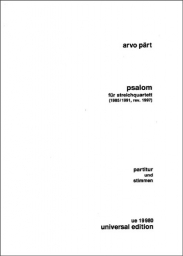 Pärt - Psalom for String Quartet (UE)