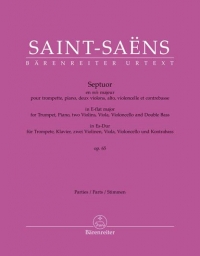 Saint-Saëns - Septet for Trumpet, Piano & Strings - Parts (BAR)