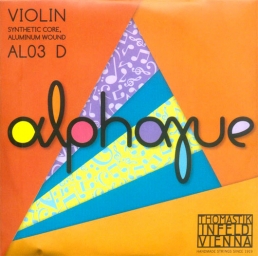 Corde Alphayue RÉ aluminium pour violin - Tension moyenne - 4/4