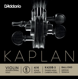 Corde Kaplan Golden Spiral Solo MI pour violon, à boule - Medium